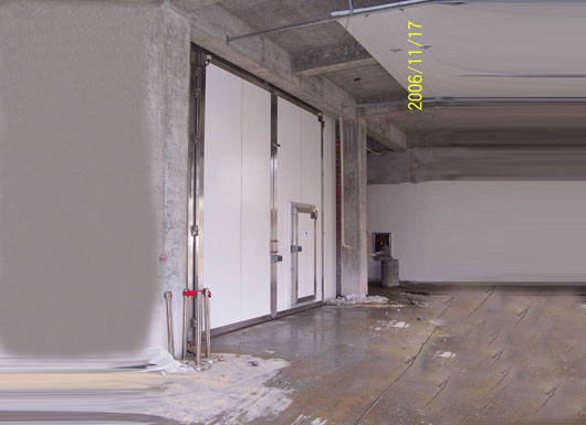 Hinged double leaf doors